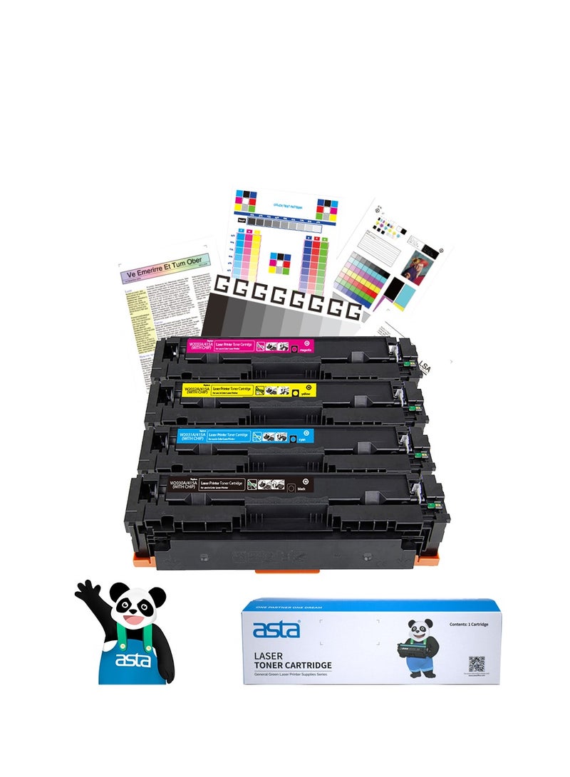 استا خرطوشة حبر ASTA 479fdw 415A W2030A W2031A W2032A W2033A مع خرطوشة حبر رقاقة متوافقة مع طابعة Color LaserJet Pro M454dn M454dw MFP M479fdw M479dw M479fnw M479 M479fdn 415 2030 2031 2032 203 3 - Image 1